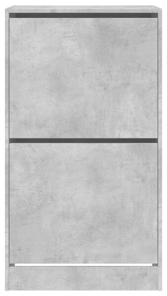 Botník se 2 výklopnými zásuvkami betonově šedý 60 x 42 x 108 cm 3214388