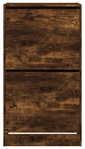 Botník se 2 výklopnými zásuvkami kouřový dub 60 x 42 x 108 cm 3214389