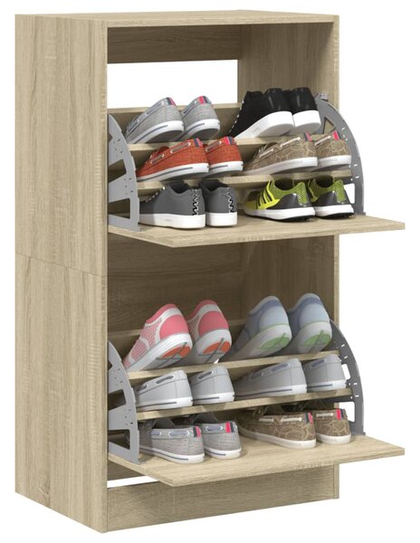 Botník se 2 výklopnými zásuvkami dub sonoma 60 x 42 x 108 cm 3214387