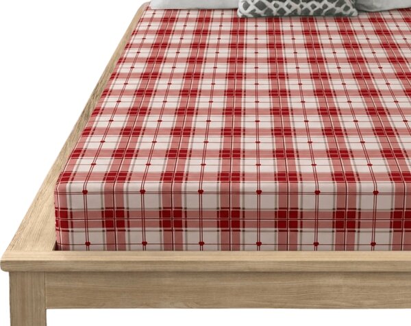 Prostěradlo z mikrovlákna TARTAN HEART barevné 90x200 cm