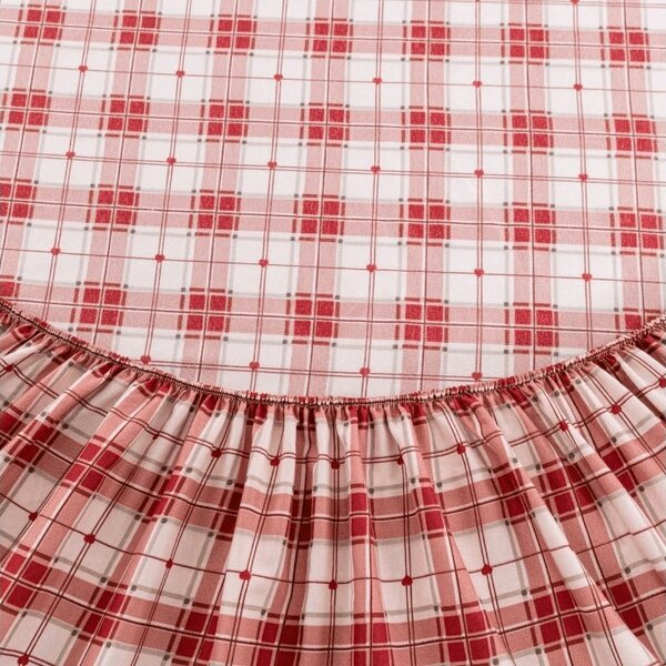 Prostěradlo z mikrovlákna TARTAN HEART barevné 90x200 cm