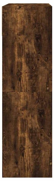 Botník se 2 výklopnými zásuvkami kouřový dub 80 x 34 x 116 cm 3214410