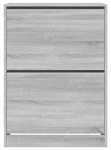 Botník se 2 výklopnými zásuvkami šedý sonoma 80 x 42 x 108 cm 3214404