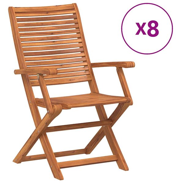 Skládací židle 8 ks 57x66x95 cm Masivní akácie 3214476