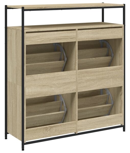 Botník se 4 výklopnými zásuvkami dub sonoma 100 x 34 x 112 cm 3214414
