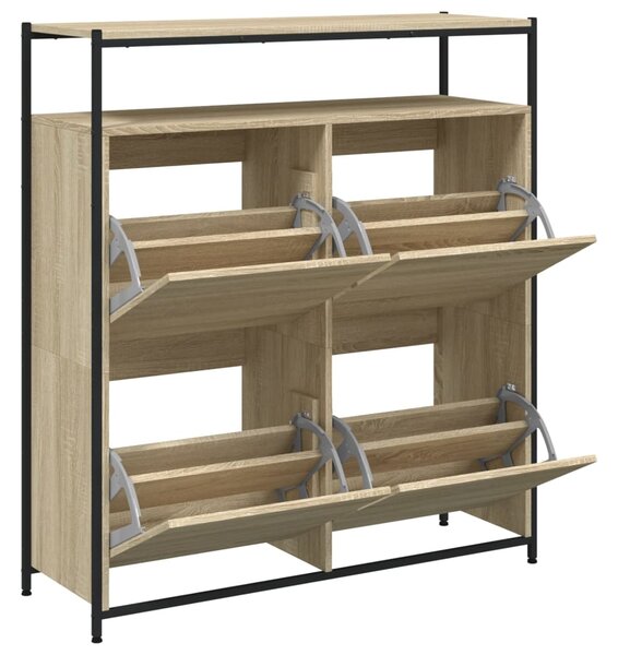 Botník se 4 výklopnými zásuvkami dub sonoma 100 x 34 x 112 cm 3214414