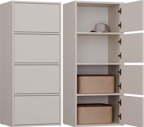 BDW, komoda se 4 dvíky, ALMA, systém Tip-ON, 50 × 119 × 40 cm, kamír