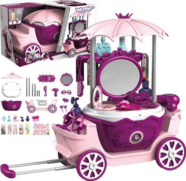 Woopie Beauty Salon Toaletní stolek na kolečkách Vozík Wlizka 31 Acc. 4 v 1