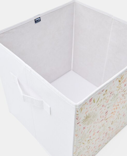 Sinsay - Skládací úložný box s květinovým vzorem - béžová