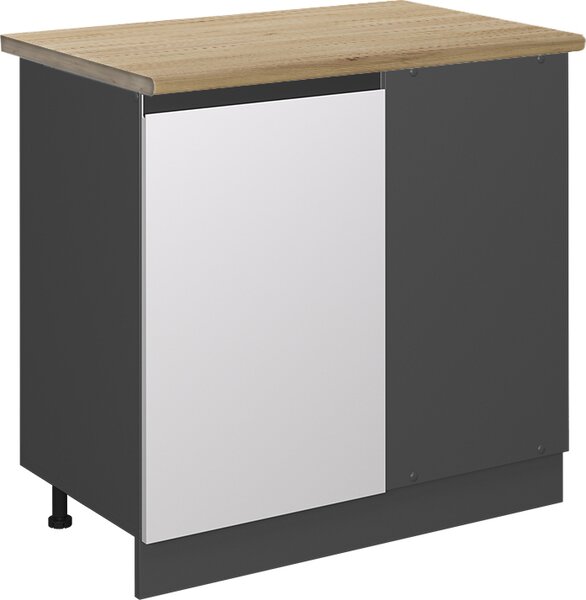 Rohová skříňka Vicco R-Line Bílá 86 cm , PD Dub, Model 45407
