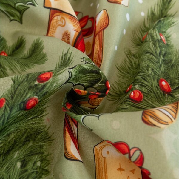 Povlečení z mikrovlákna CHRISTMAS PRESENTS zelené Rozměr povlečení: 70 x 90 cm | 140 x 200 cm