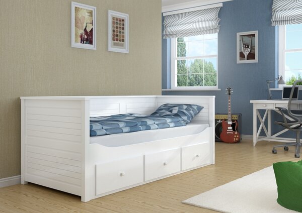 Rozkládací postel s úložným prostorem Melani duo 90 - 180 x 200 cm 90x200