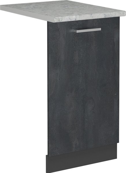 Čelní panel myčky Vicco R-Line Černý beton 45 cm s pracovní deskou, Model 55099