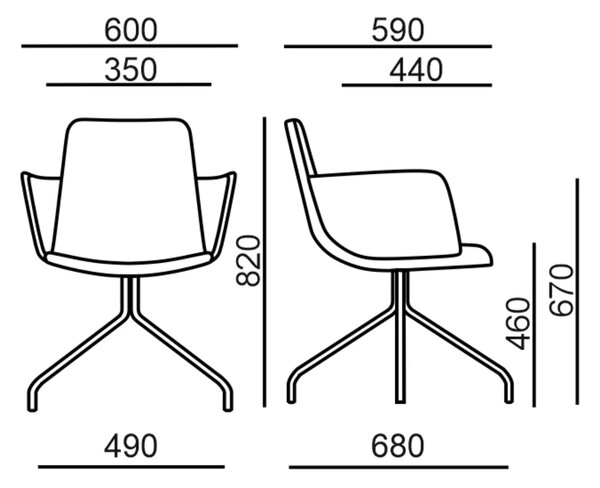 RIM - Židle s područkami EDGE ED 4202.031