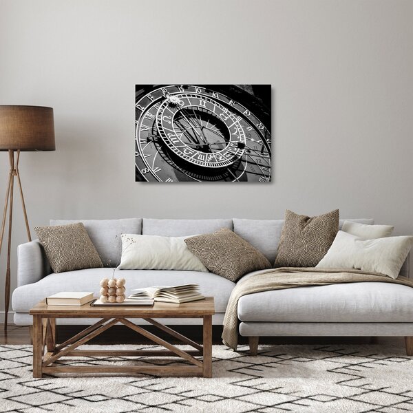 Skleněný obraz - Astronomické hodiny, Praha, Česká Republika (70x50 cm)