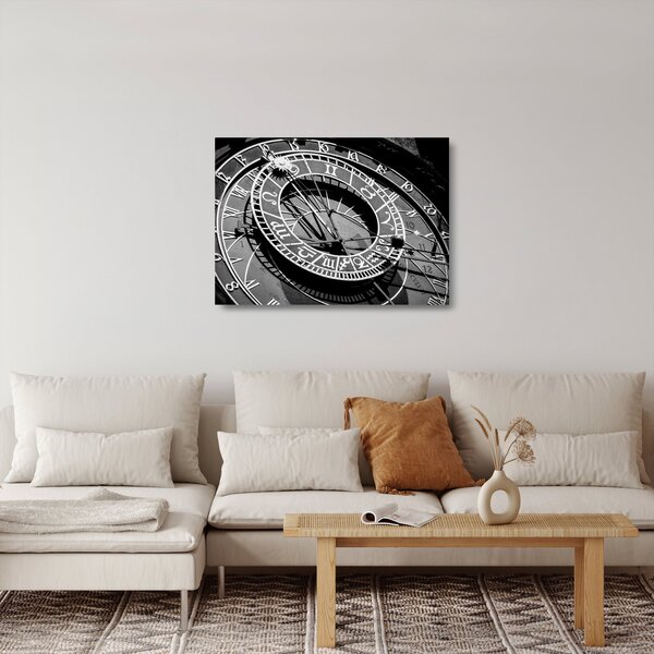 Skleněný obraz - Astronomické hodiny, Praha, Česká Republika (70x50 cm)