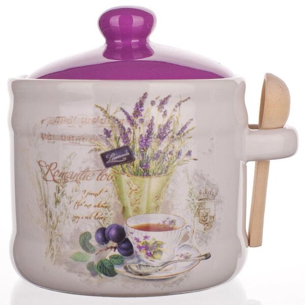 Keramická dóza se lžičkou BANQUET Lavender