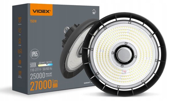 Průmyslová LED lampa High Bay VIDEX HB01 150W 5000K 27000Lm pro sklad