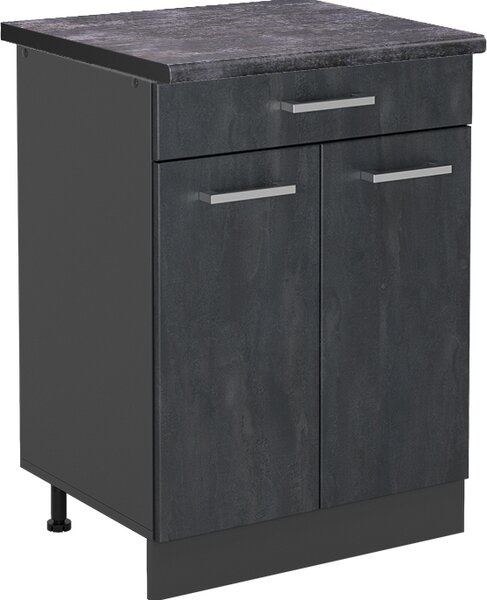 Spodní skříňka kuchyňské linky Vicco R-Line Černý beton 60 cm PD Antracit, Model 47475
