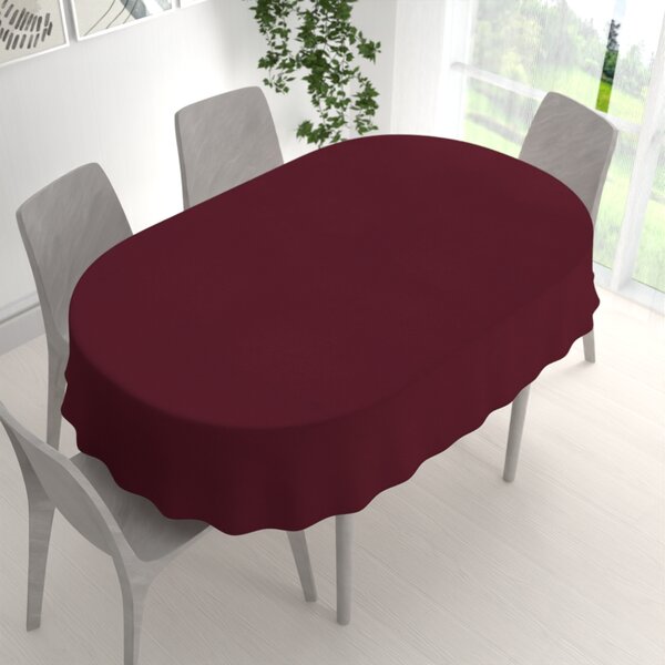 Biante Dekorační oválný ubrus BKU-115 Burgundský vínový 100x140 cm