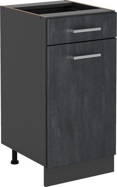 Spodní skříňka kuchyňské linky Vicco R-Line Černý beton 40 cm bez pracovní desky, Model 47466