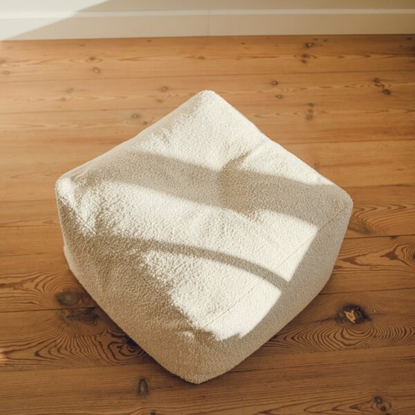 Noo.ma Bouclé puf Keno 63 x 63 cm