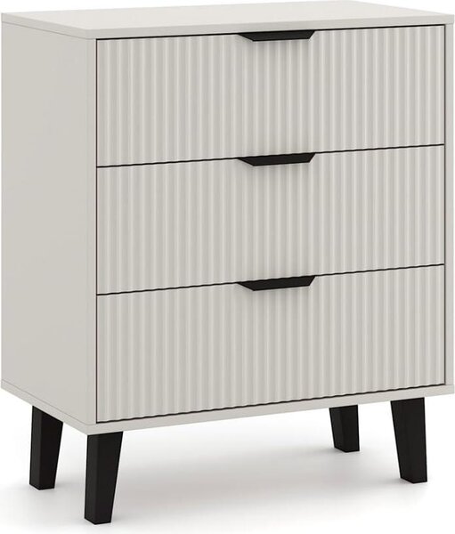 BDW, komoda Scandi, se 3 zásuvkami, lonice, 80×40×75cm, kamír