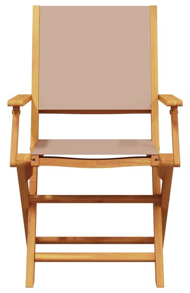 Skládací židle 6 ks, taupe látka a masivní dřevo 3214581