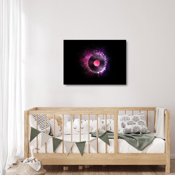 Skleněný obraz - Vinylová deska v růžovo-fialových (70x50 cm)