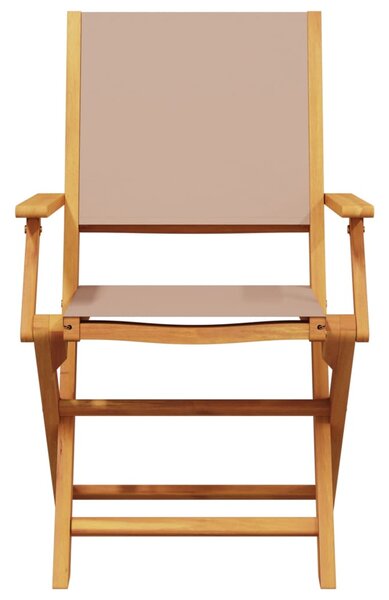 Skládací židle 8 ks, taupe látka a masivní dřevo 3214582