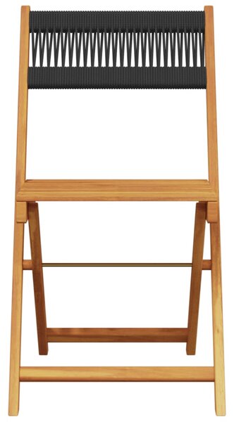 Skládací židle 4 ks, černé, masivní akácie 3214601