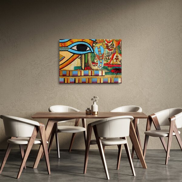 Skleněný obraz s egyptskými motivy (70x50 cm)