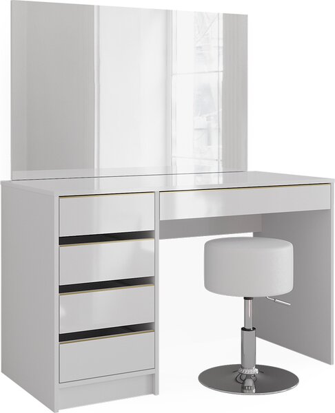 Toaletní stolek Vicco Sherry Bílá/zlatá 120 cm se stoličkou, Model 47710