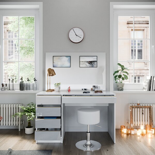 Toaletní stolek Vicco Sherry Bílá/zlatá 120 cm se stoličkou, Model 47710