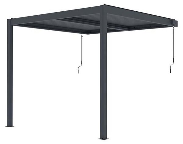 Bioklimatická pergola G21 Trenton 3x3 m, antracitová hliníková