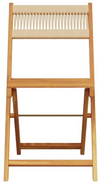 Skládací židle 8 ks, béžové, masivní akácie 3214609