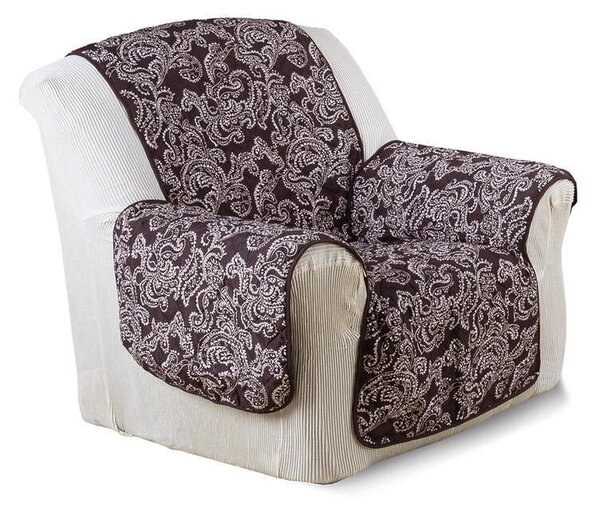 Přehozy s područkami čokoládové křeslo - sedák 57 cm