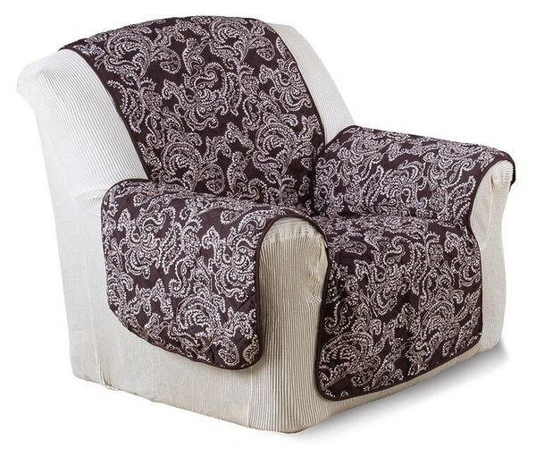 Přehozy s područkami čokoládové křeslo - sedák 57 cm