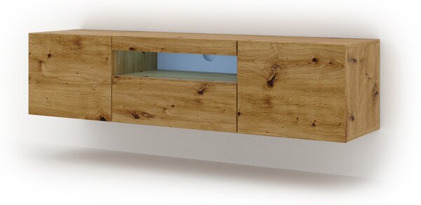TV stolek/skříňka Aurinko 150 (dub artisan) (s osvětlením)