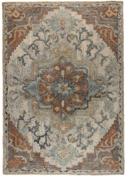 Modro hnědý látkový koberec DUTCHBONE AMORI 200 x 300 cm