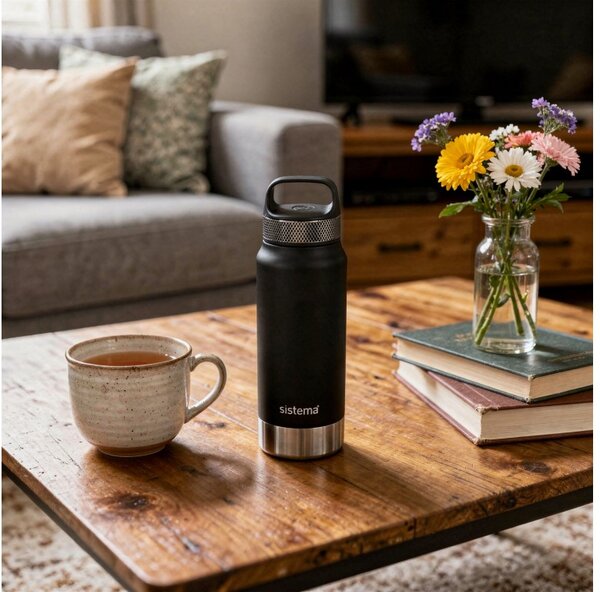 Sistema Nerezová termoska Hydrate Stainless Steel 650 ml, černá