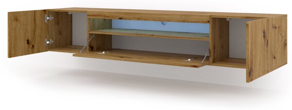 TV stolek/skříňka Aurinko 200 (dub artisan) (s osvětlením)