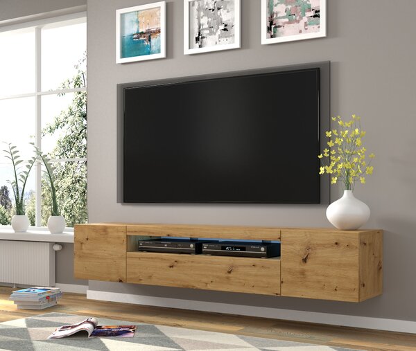 TV stolek/skříňka Aurinko 200 (dub artisan) (s osvětlením)