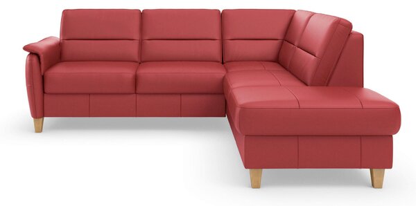 ROHOVÁ SEDAČKA, kůže, červená Sit & More - Sedací soupravy, Online Only