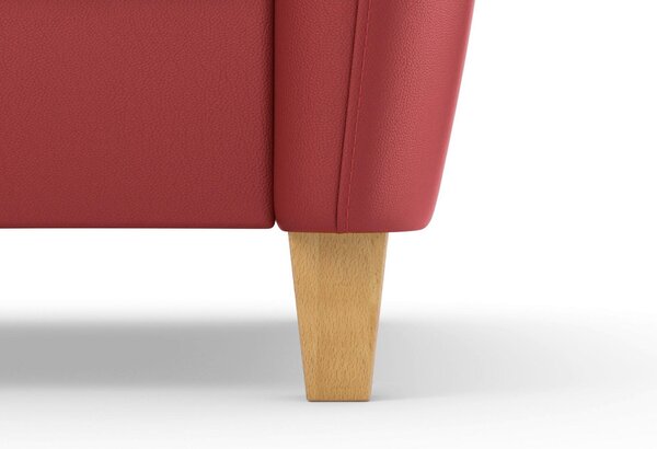 ROHOVÁ SEDAČKA, kůže, červená Sit & More - Sedací soupravy, Online Only