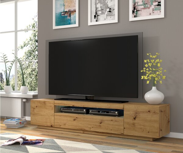 TV stolek/skříňka Aurinko 200 (dub artisan) (s osvětlením)