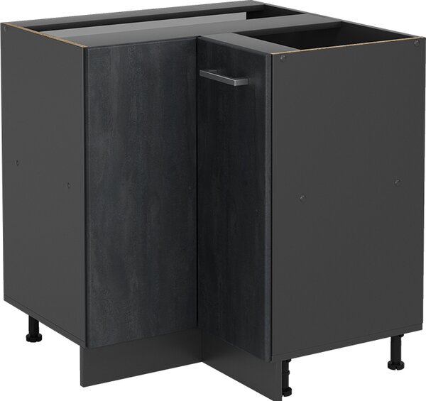 Rohová skříňka Vicco R-Line Černý beton 75.6 cm bez pracovní desky, Model 47486