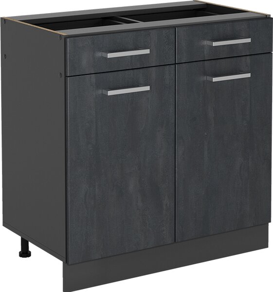 Spodní skříňka kuchyňské linky Vicco R-Line Černý beton 80 cm bez pracovní desky, Model 47482