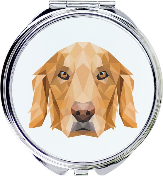 Zlatý retrívr – Zrcadlo značky Art-Dog s fotografií a geometrickým vzorem
