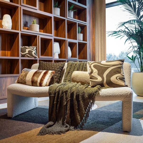 Christa35 Pléd Senna Militari olive green 140x180cm